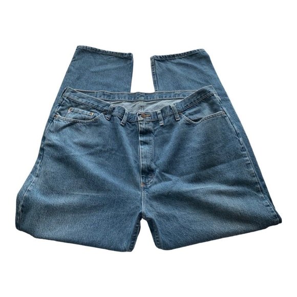 Wrangler Regular Fit 44 X 32 Blue Denim Jeans 96501DS 100% Cotton - Picture 9 of 11